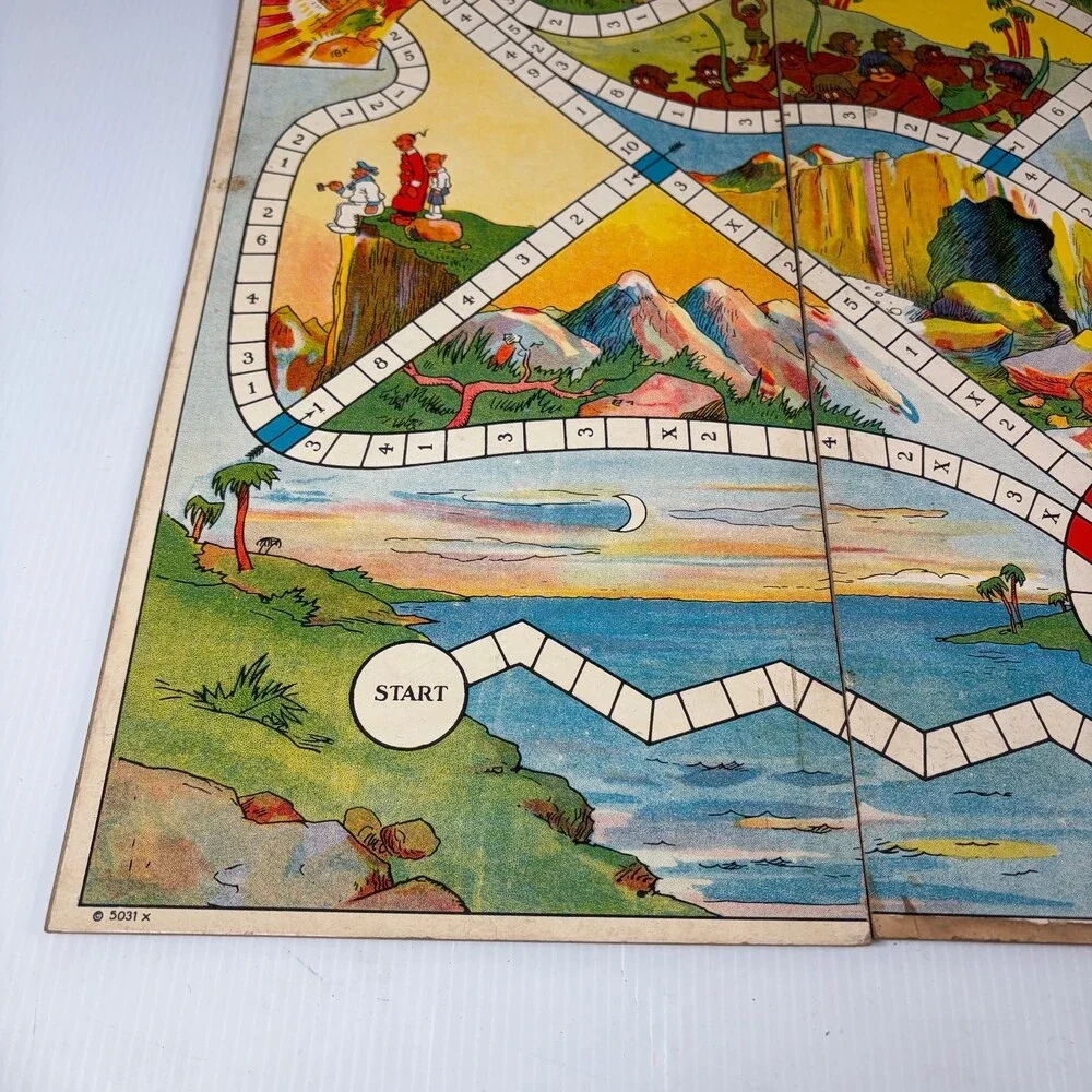 Vintage 1933 Chester Gump City of Gold Game Board Only Milton Bradley No 5031